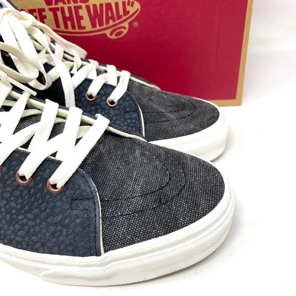 VANS Sk8-Hi Shoes High Top Gray Canvas Leather Men’s Size Casual VN0A5JMJ1O7 - Picture 6 of 10